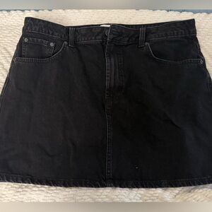 ASOS Black Asymmetrical Denim Skirt